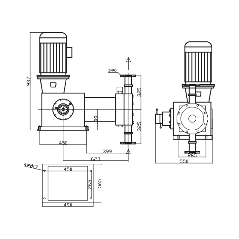 Pompes à mesure de diaphragme hydraulique J-DM